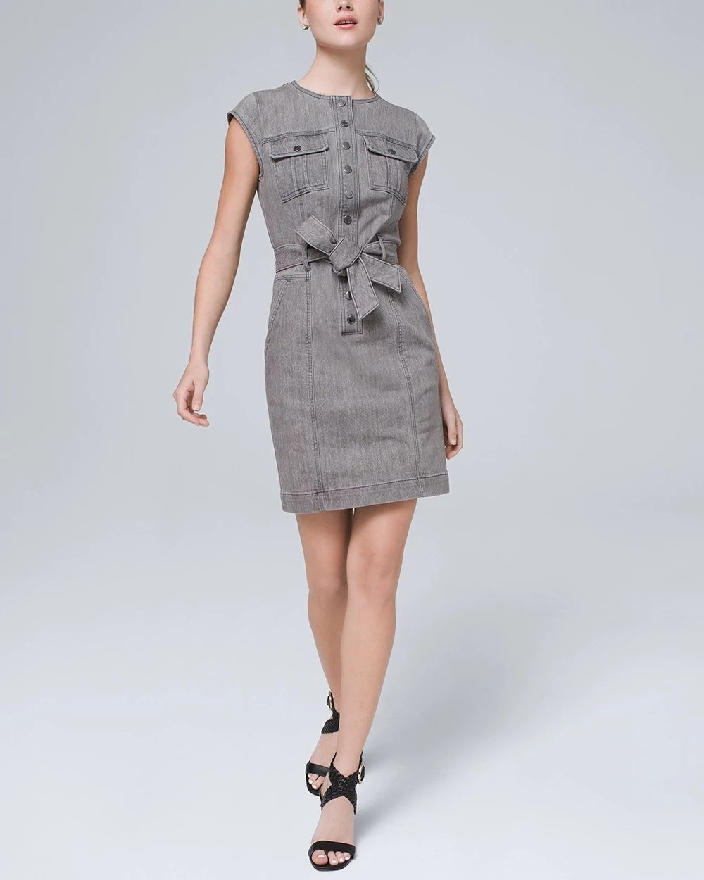Belted Denim Dress